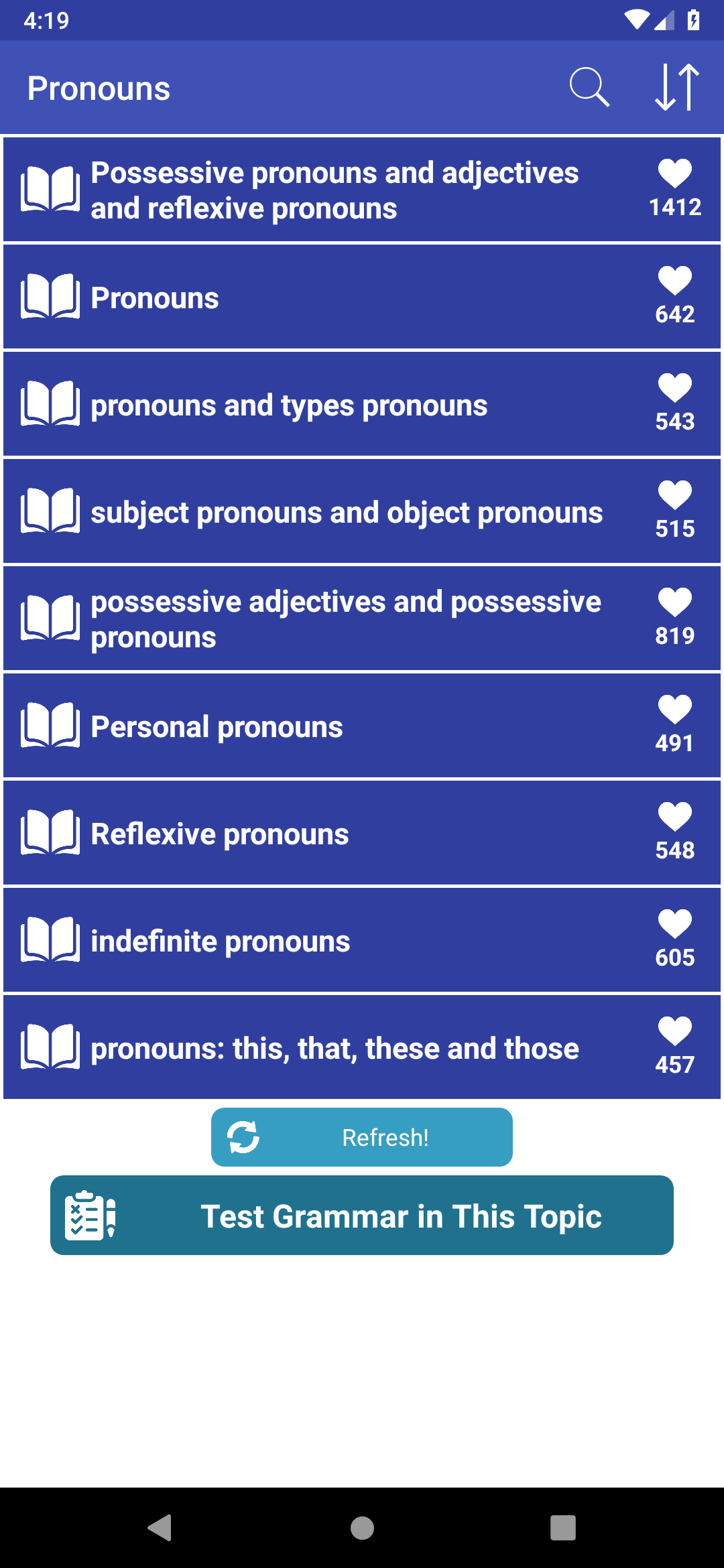 اسکرین شات 5 برنامه English Grammar Book Ultimate