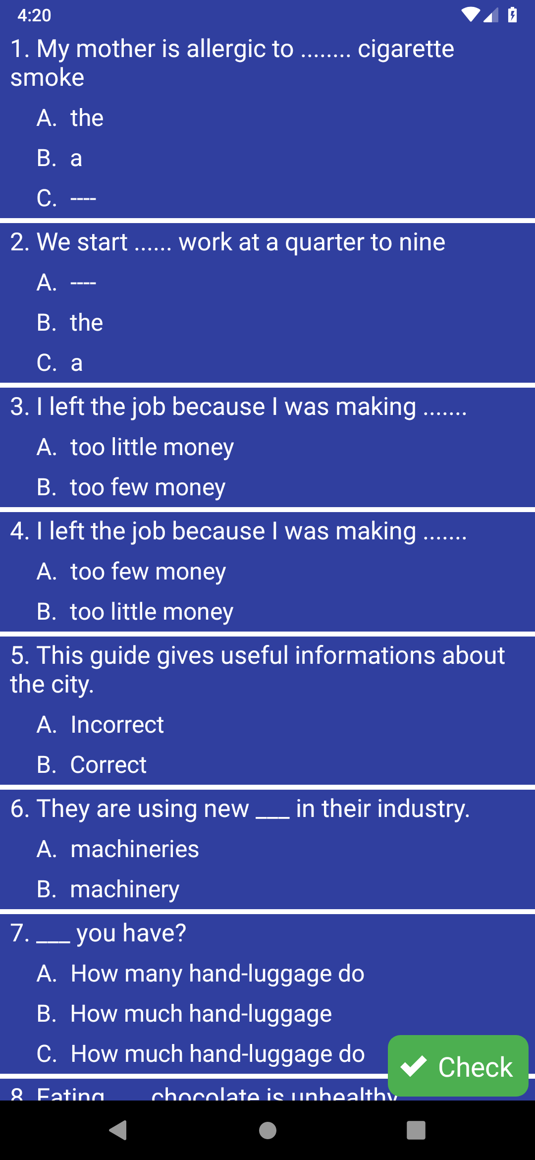 اسکرین شات 2 برنامه English Grammar Book Ultimate