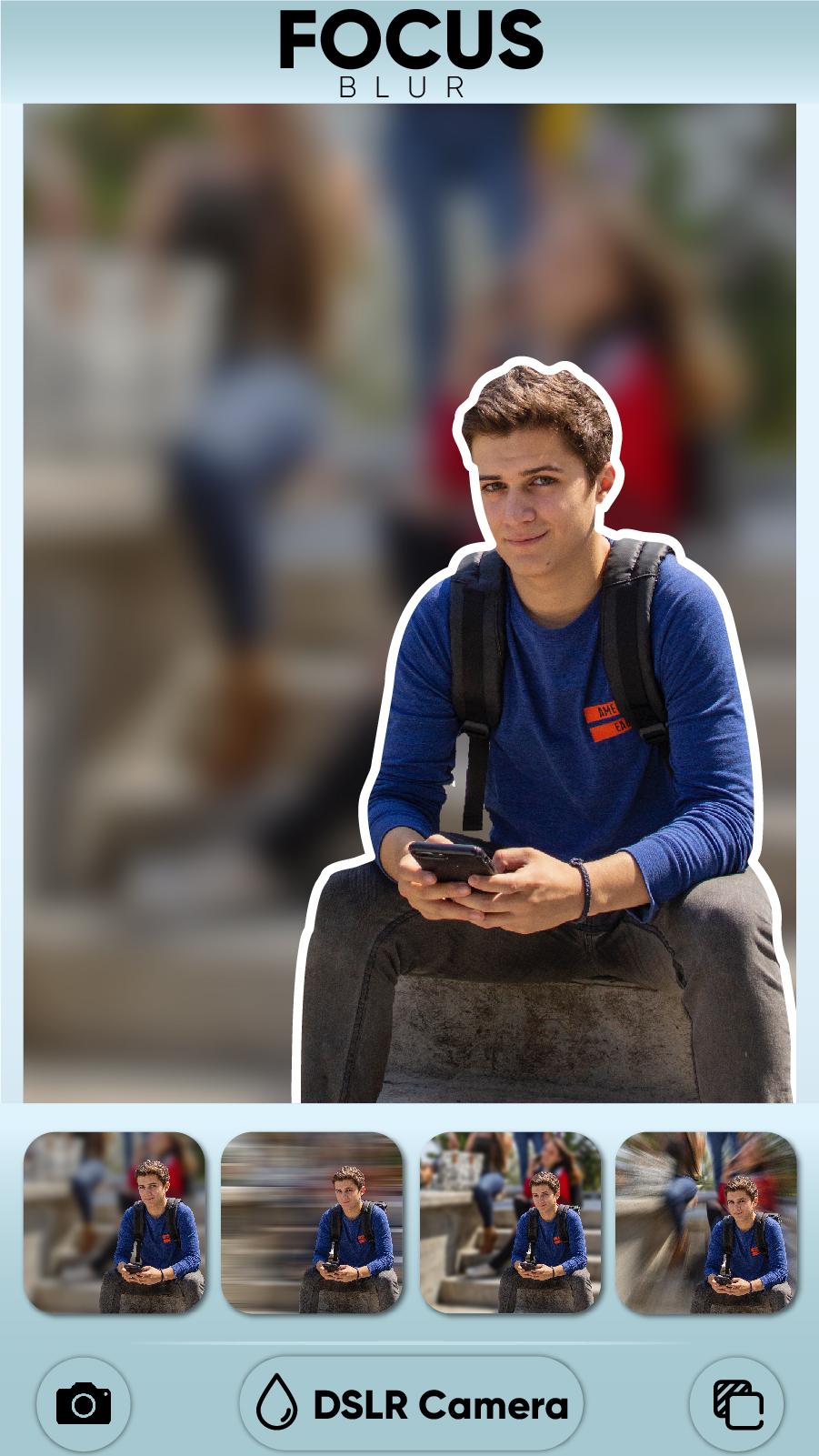 اسکرین شات 1 برنامه Blur Photo Editor -Blur image