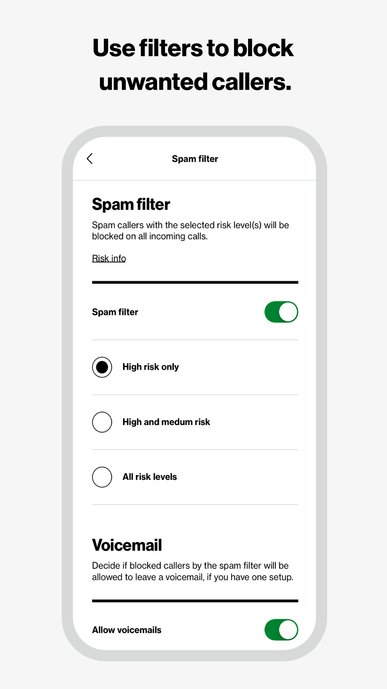 اسکرین شات 4 برنامه Verizon Call Filter