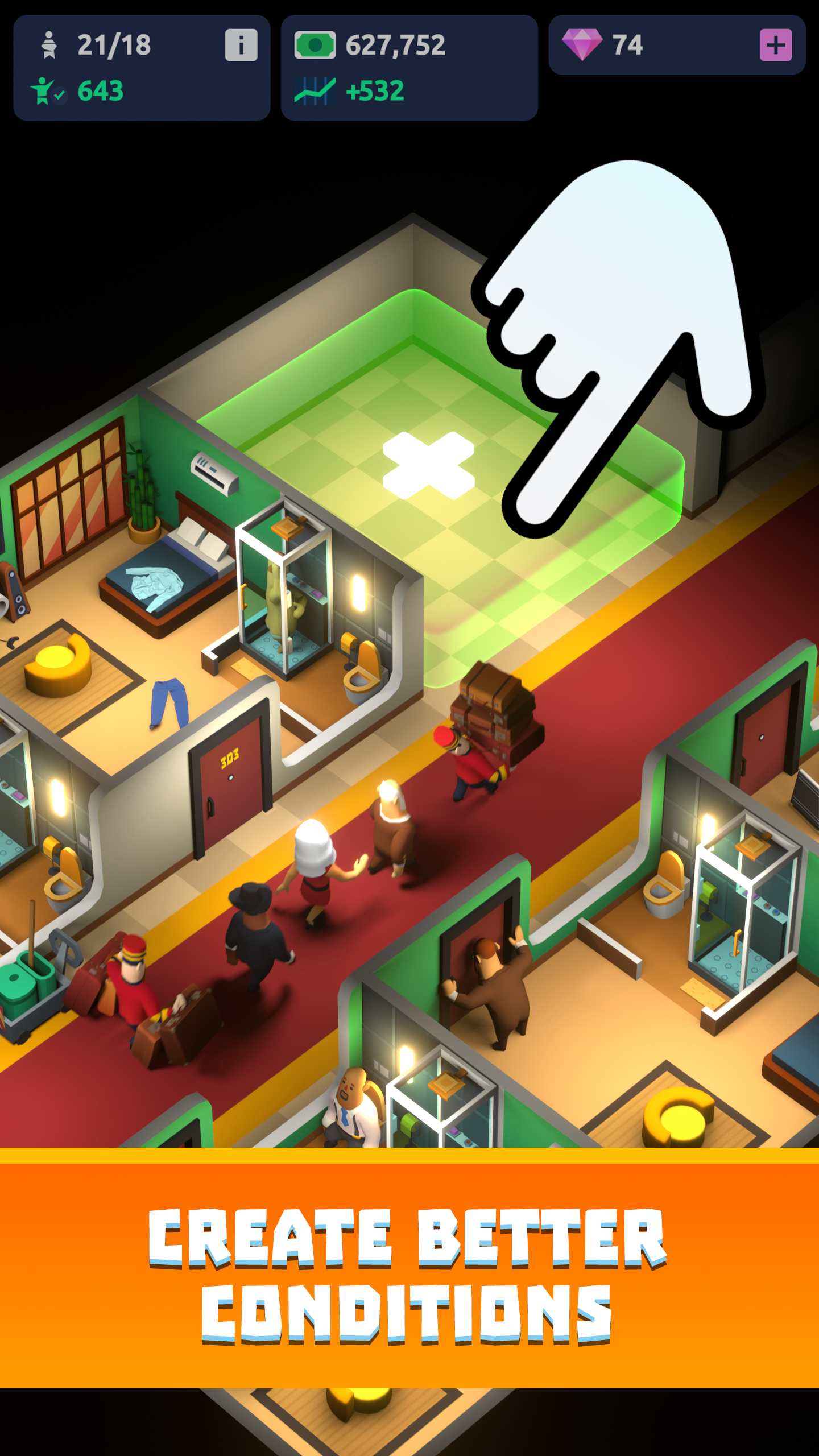 اسکرین شات 2 بازی Idle Hotel Tycoon Empire