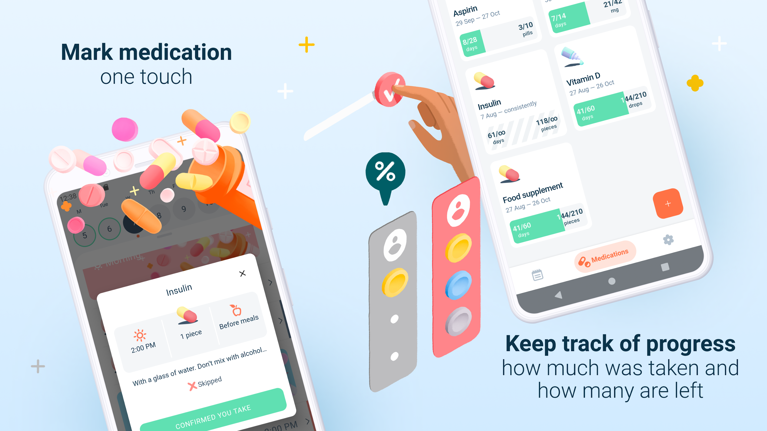 اسکرین شات 2 برنامه Pill Log: Medication Reminder