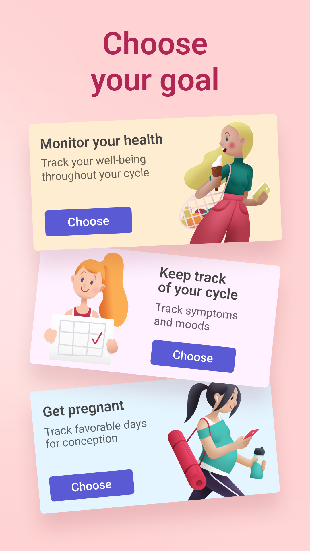 اسکرین شات برنامه Clover－Period & Cycle Tracker 3