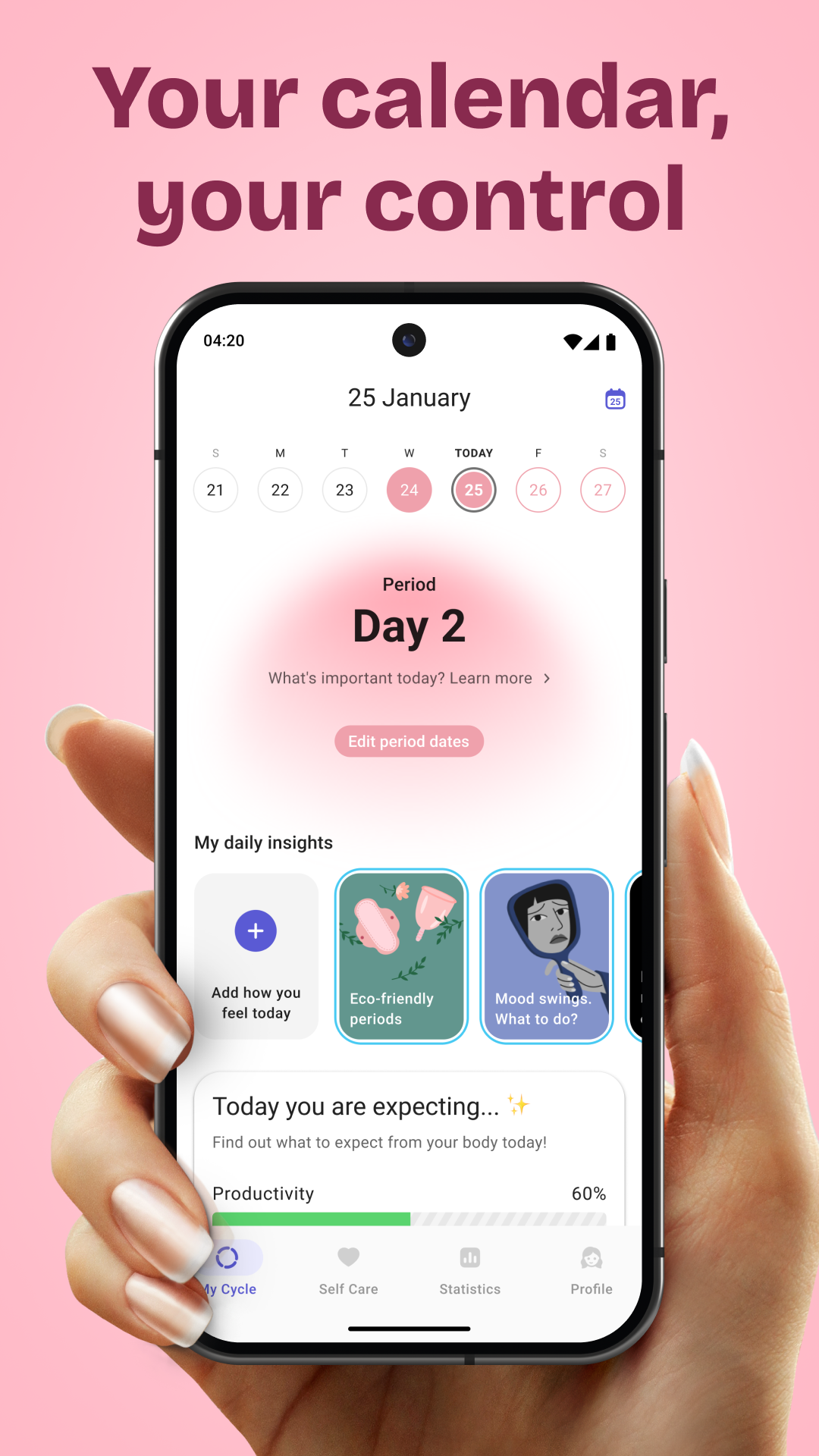 اسکرین شات 2 برنامه Clover-Period & Cycle Tracker