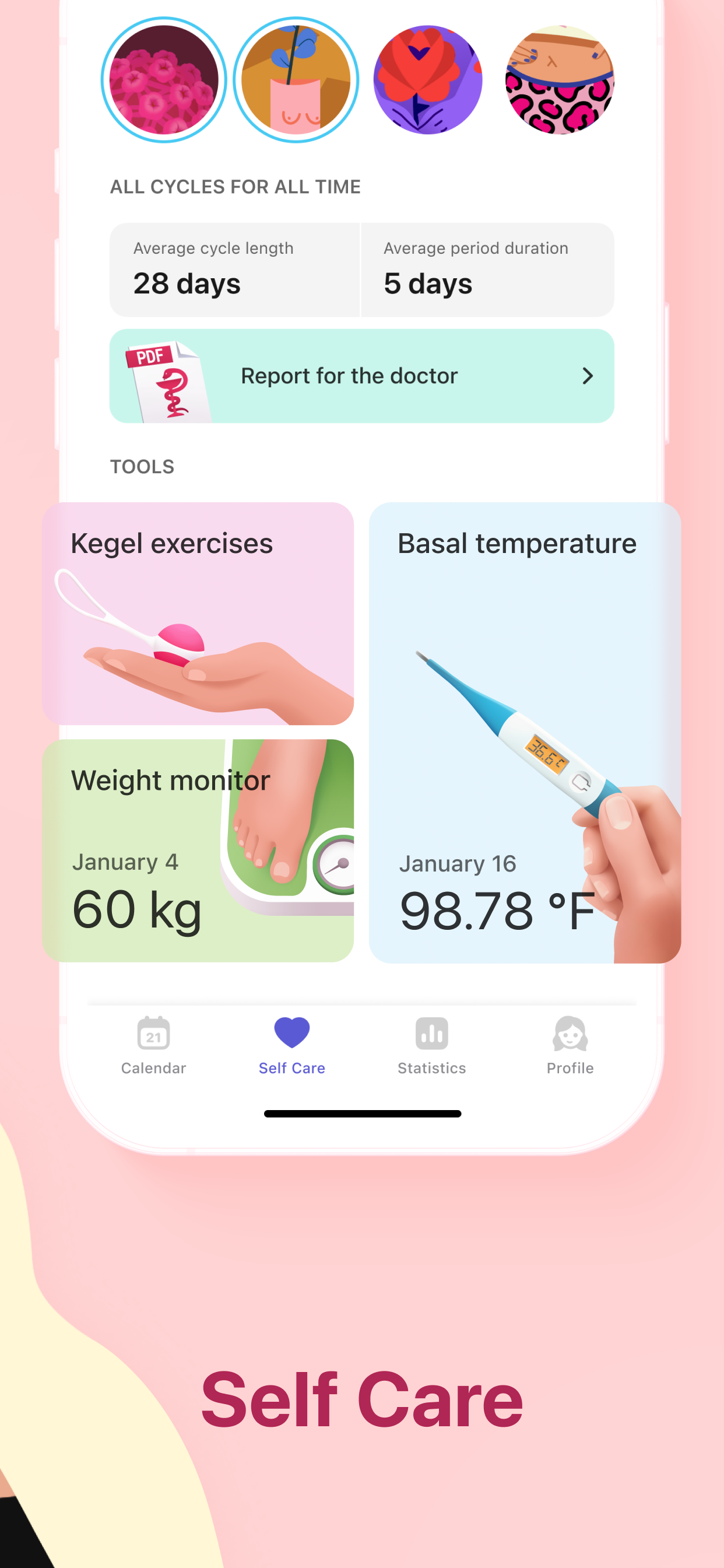 اسکرین شات 4 برنامه Clover - Period tracker