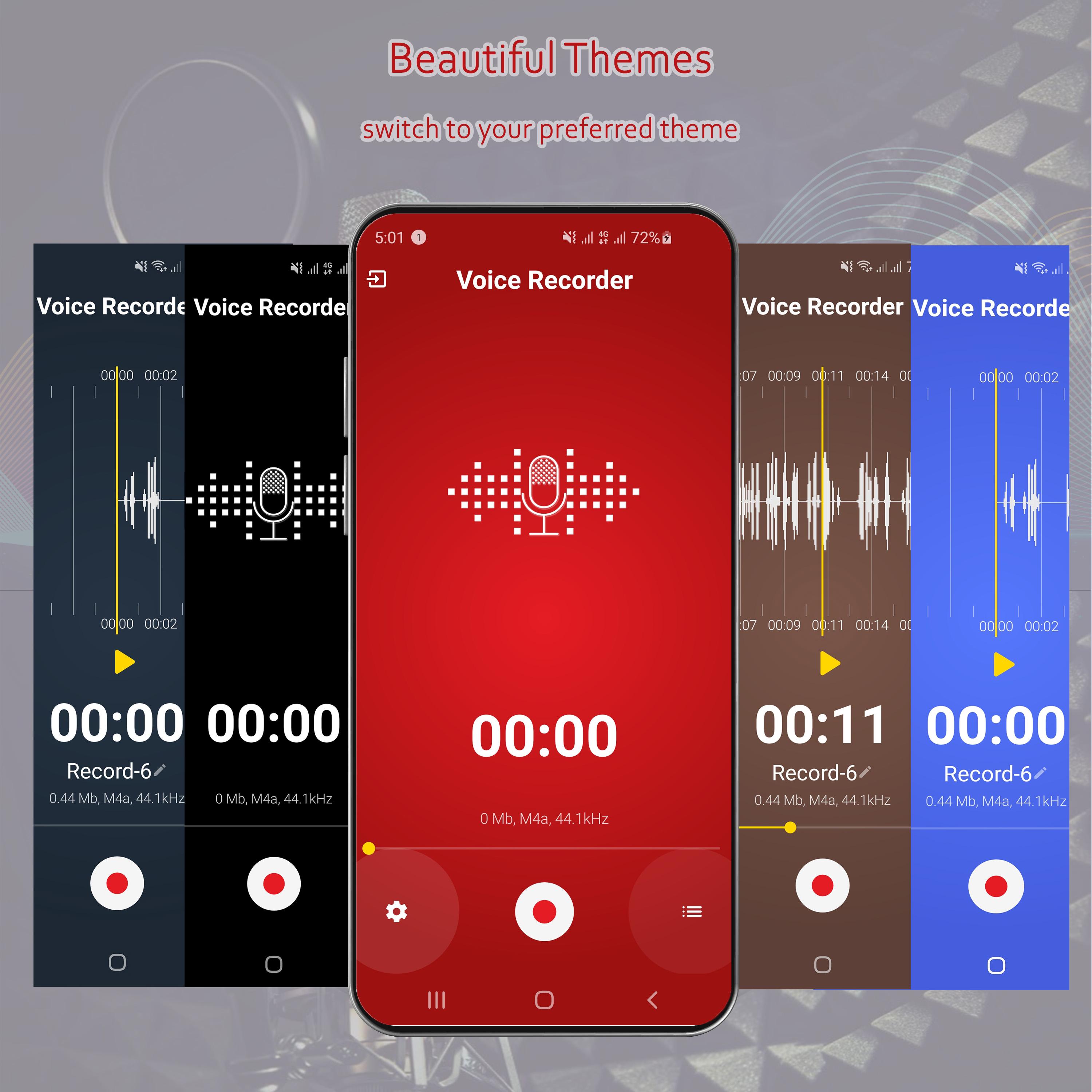 اسکرین شات 6 برنامه Voice Recorder & Audio Records