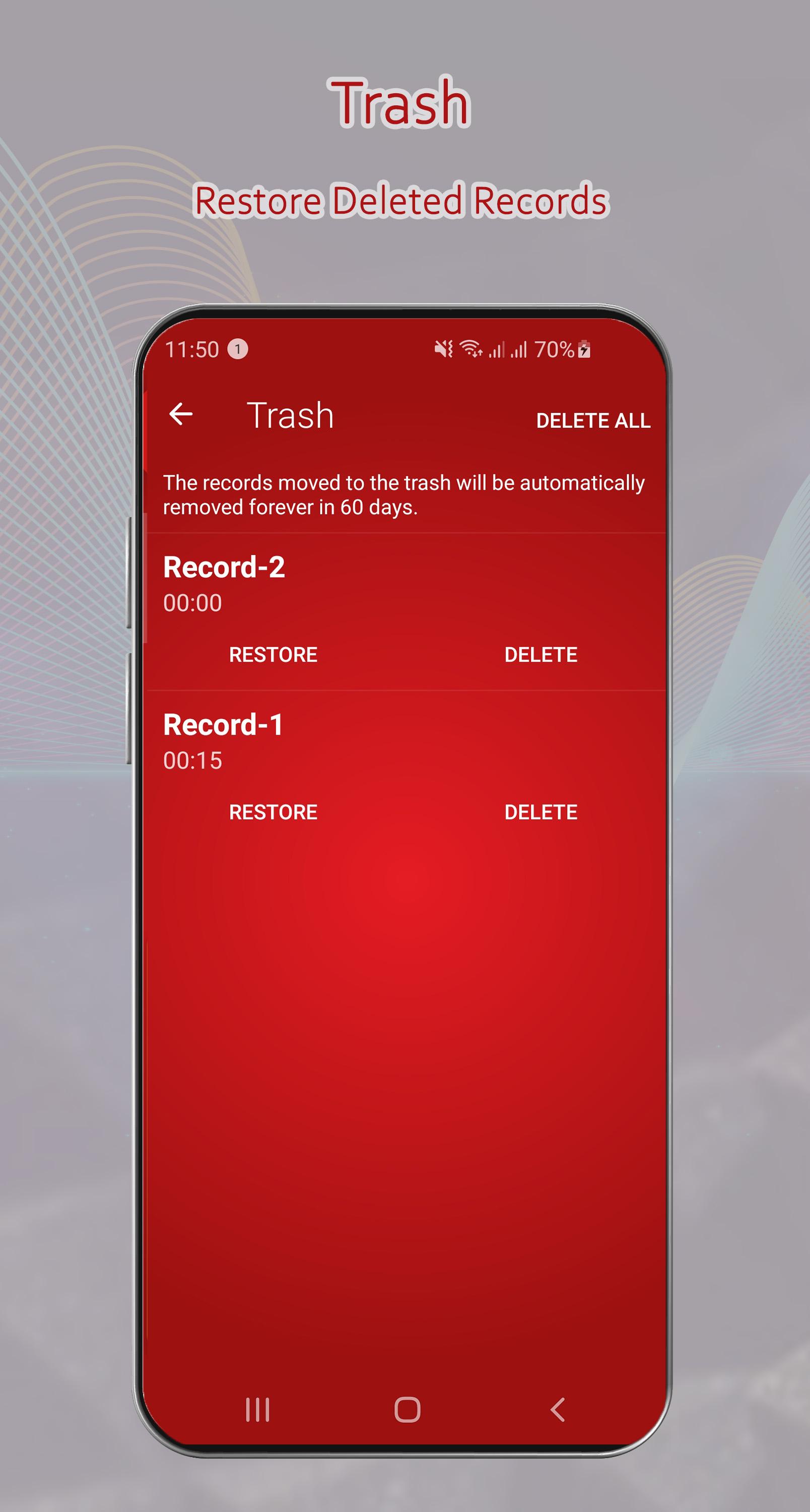 اسکرین شات 7 برنامه Voice Recorder & Audio Records