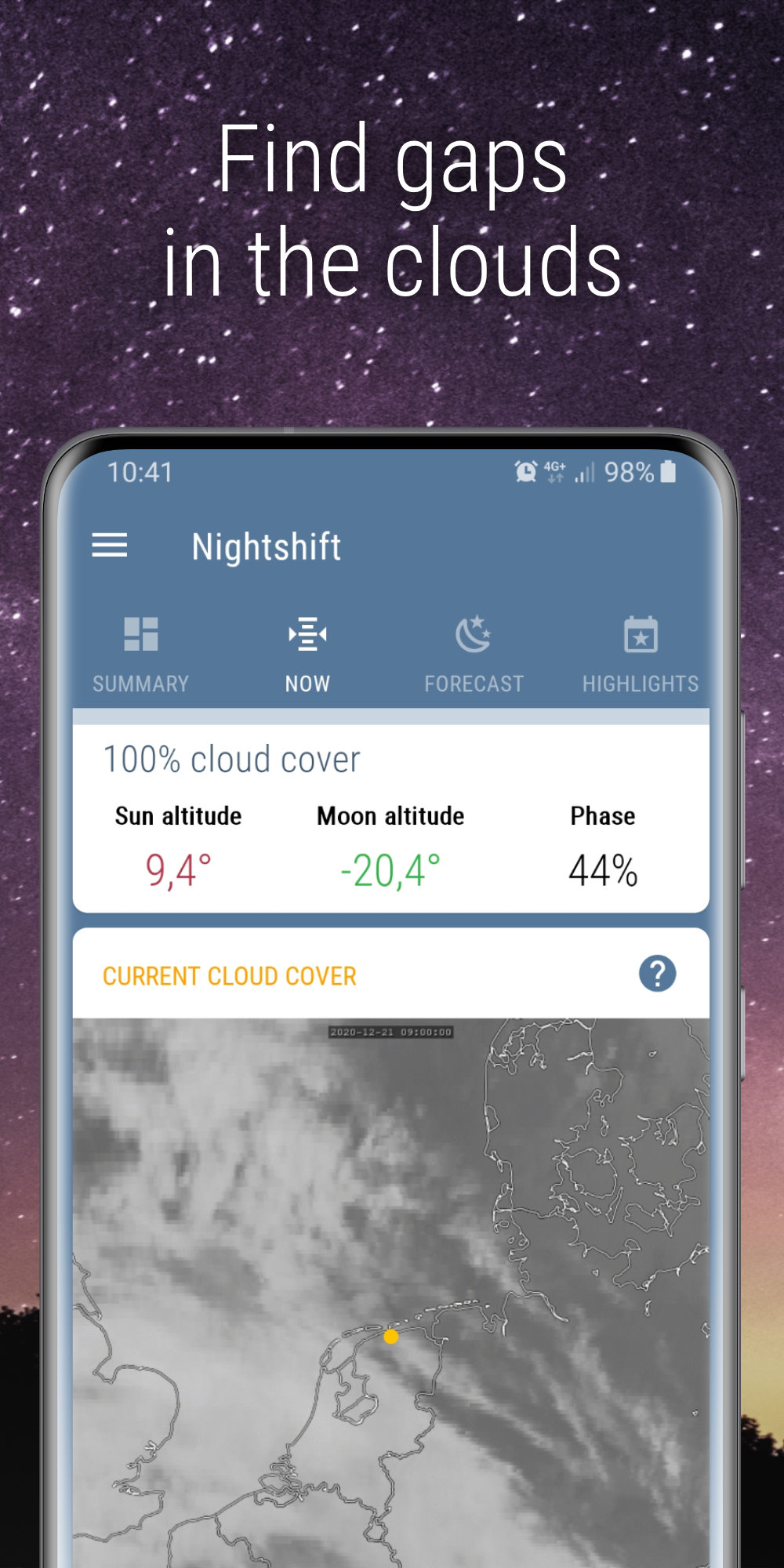 اسکرین شات 5 برنامه Nightshift Stargazing