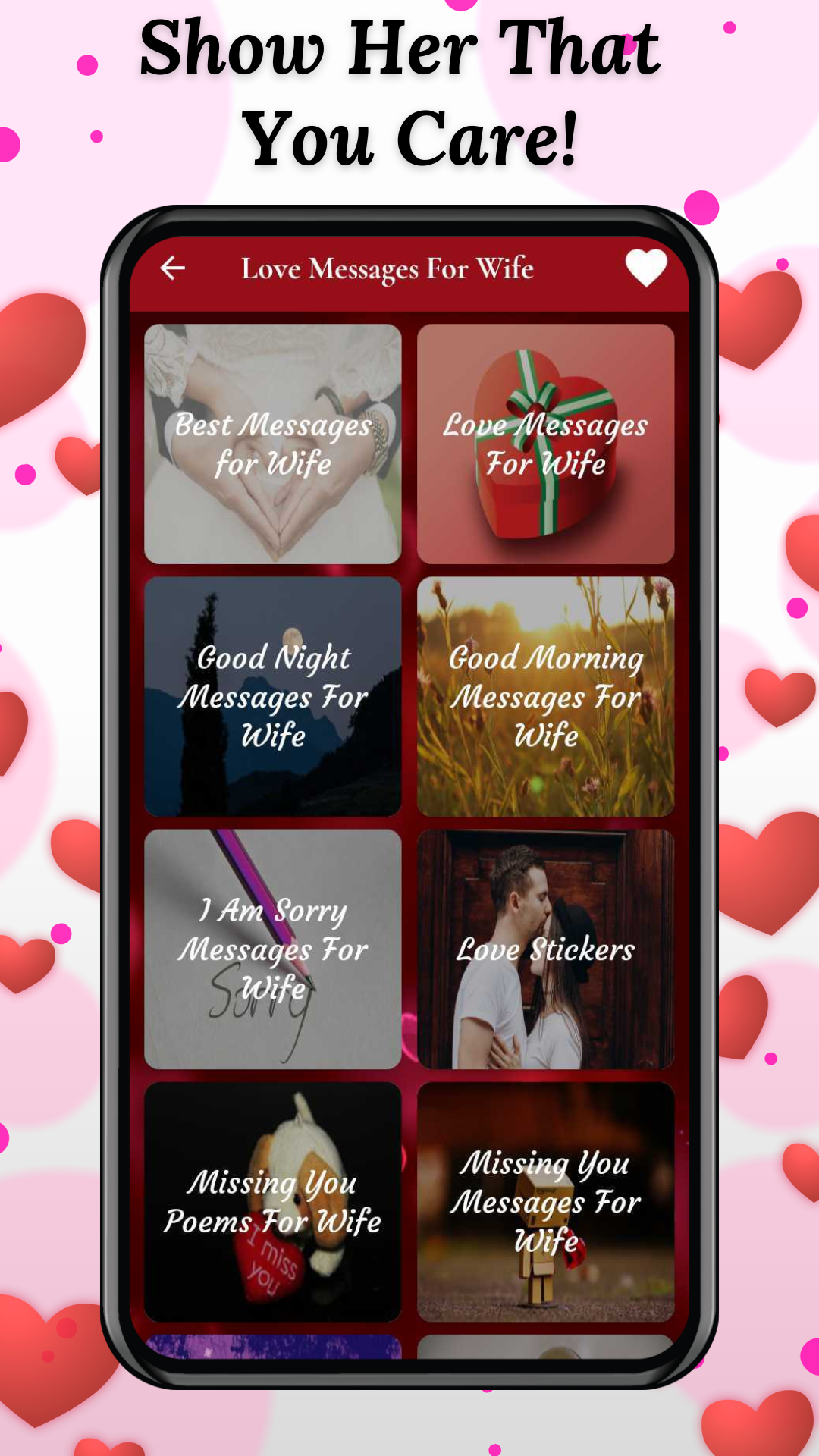 اسکرین شات 3 برنامه Love Messages For Wife & Poems