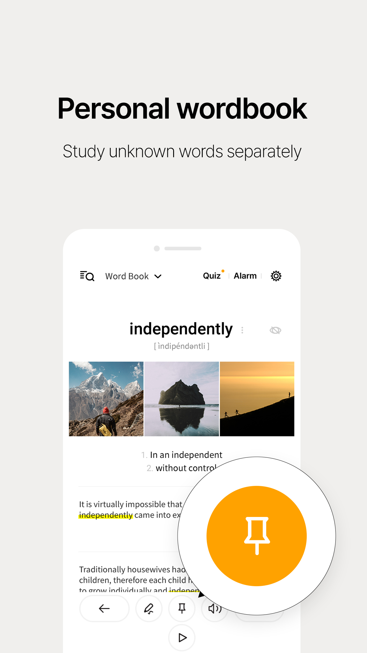 اسکرین شات 7 برنامه Lockscreen English Word Alarm