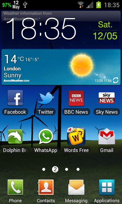اسکرین شات 1 برنامه Calendar Status Bar