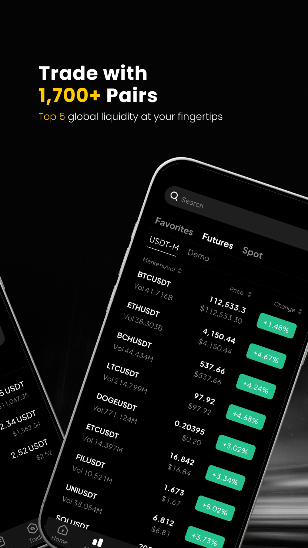 اسکرین شات 4 برنامه WEEX: Trade Bitcoin & Futures