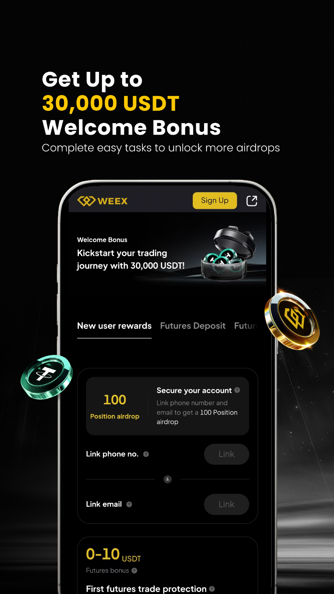 اسکرین شات 5 برنامه WEEX: Trade Bitcoin & Futures