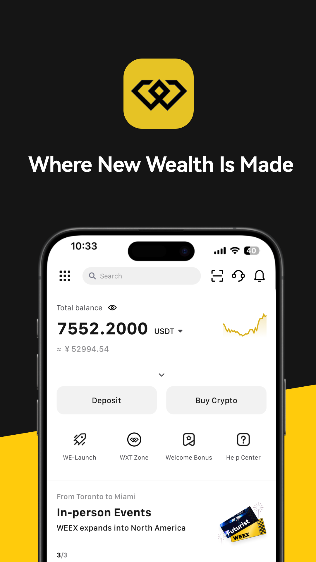 اسکرین شات 1 برنامه WEEX: Trade Bitcoin & Futures