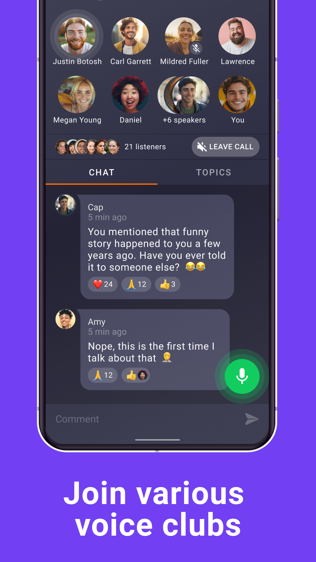 اسکرین شات 4 برنامه Wakie Voice Chat: Make Friends