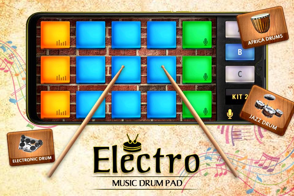 اسکرین شات 3 برنامه Electro Musical Drum Pads 48