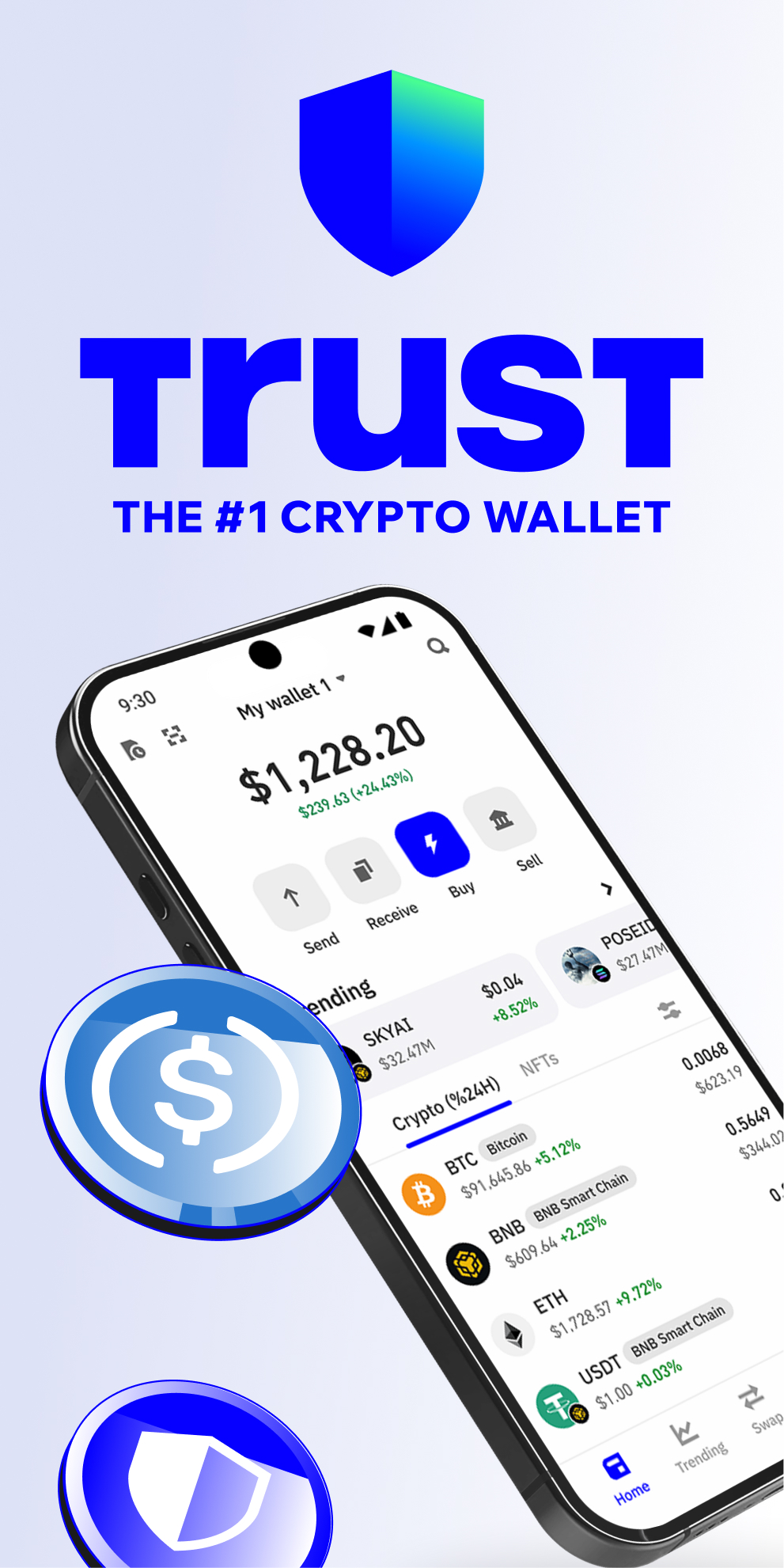 اسکرین شات 1 برنامه Trust Wallet: Bitcoin Wallet