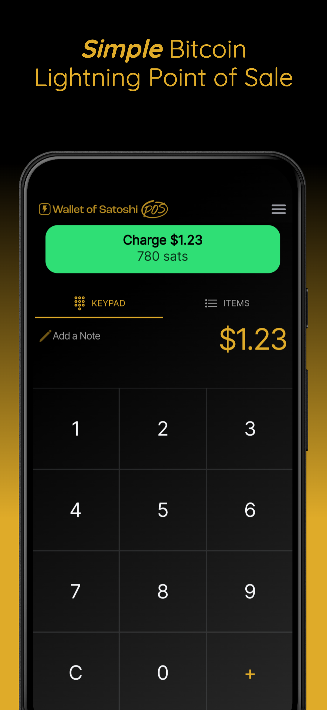 اسکرین شات 1 برنامه Wallet of Satoshi POS