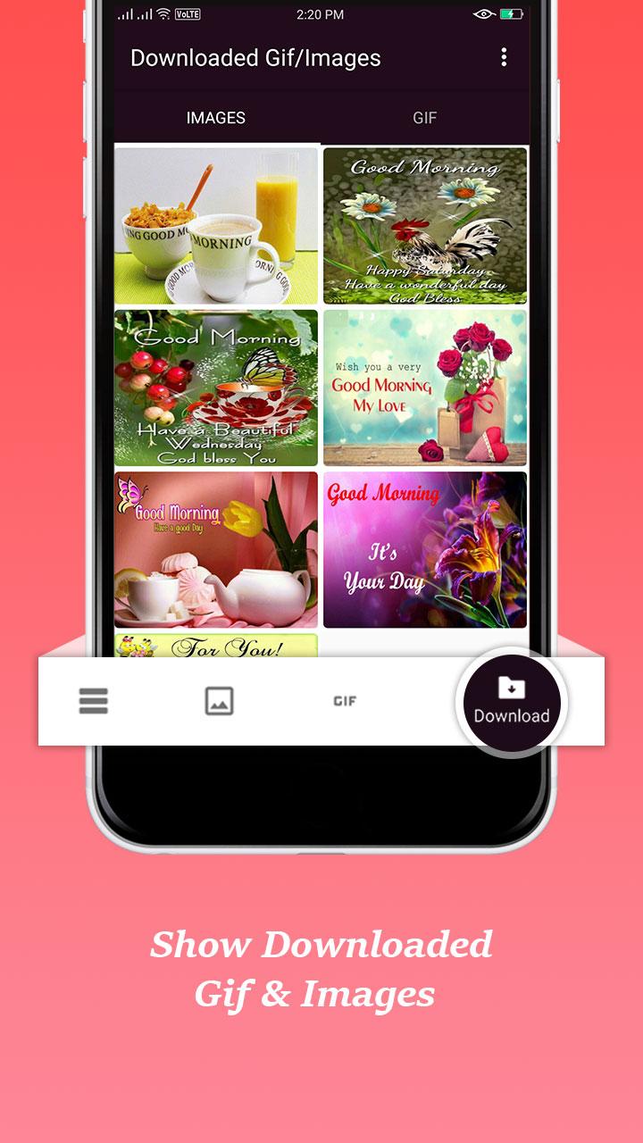 اسکرین شات 8 برنامه Good Morning Gif & Images