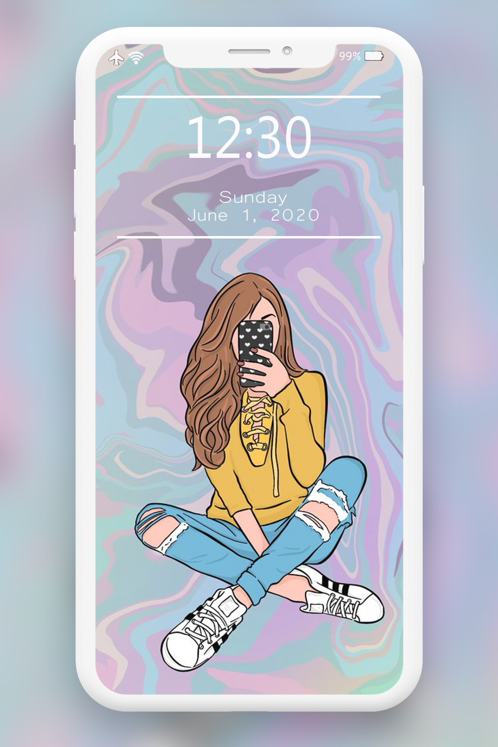 اسکرین شات 6 برنامه Girly Wallpaper