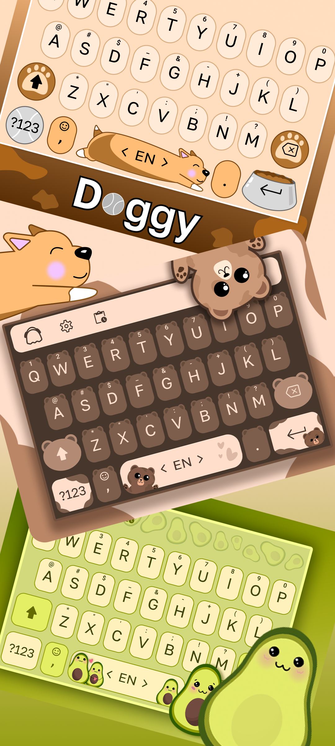 اسکرین شات 2 برنامه Keby Cute Keyboard Themes