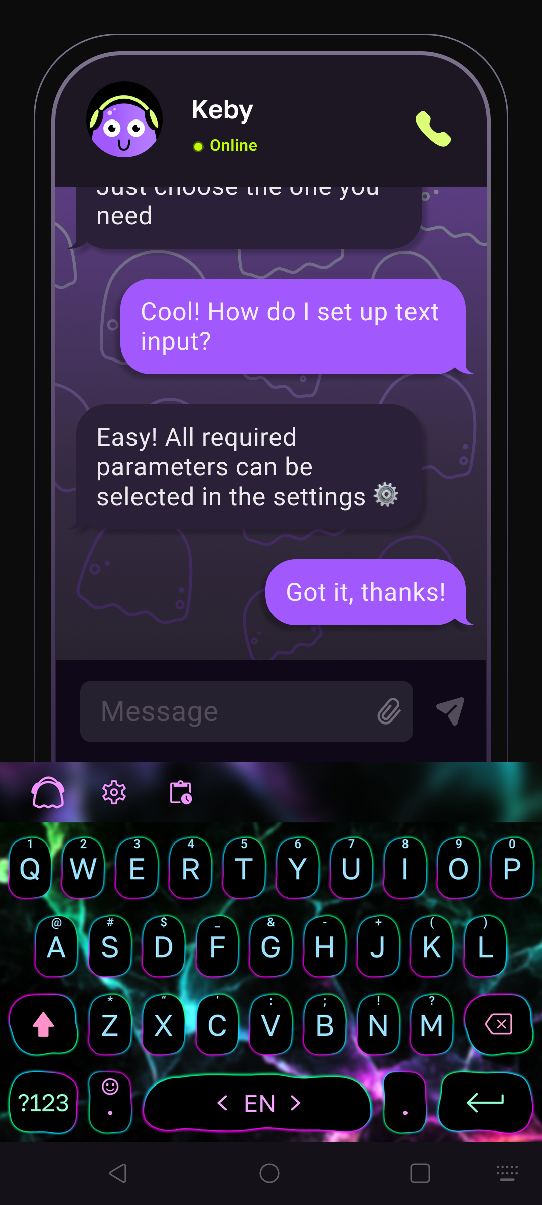 اسکرین شات 8 برنامه Keby Cute Keyboard Themes