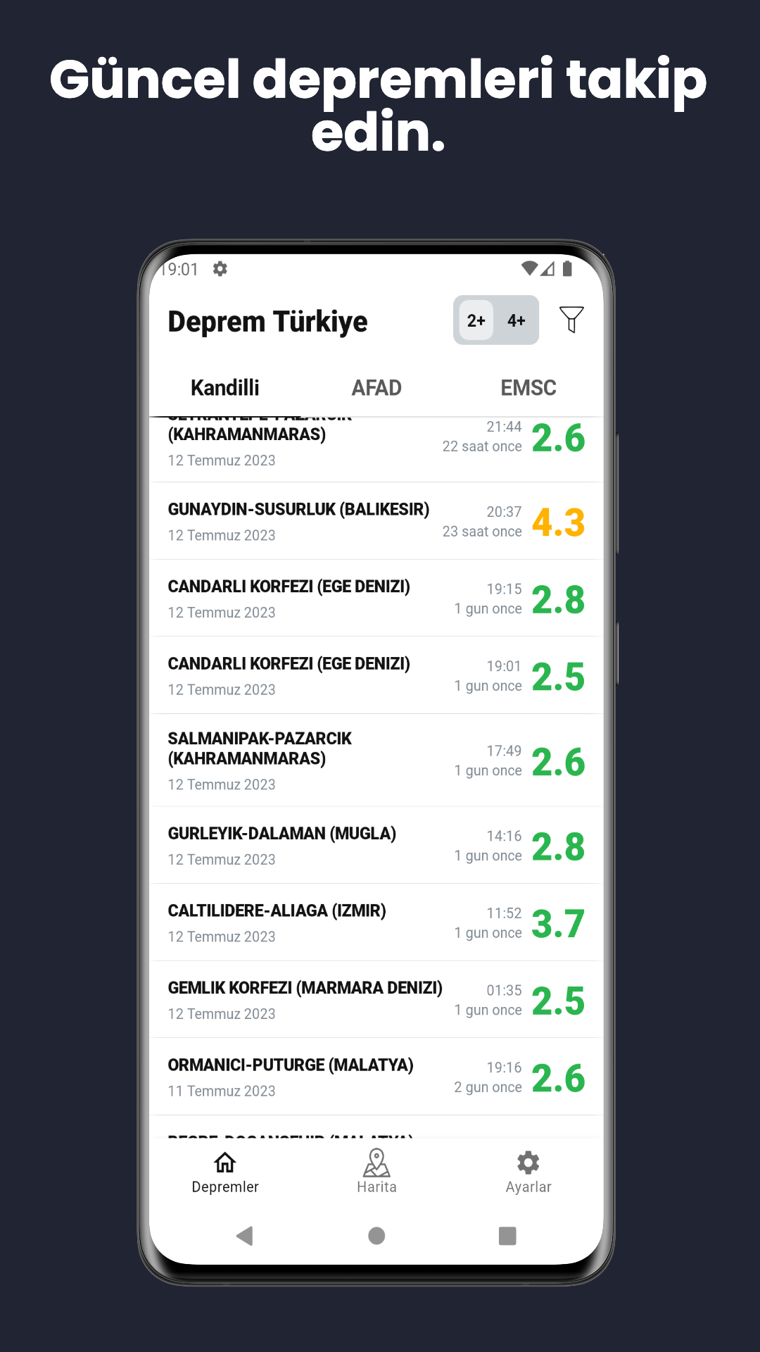 اسکرین شات 1 برنامه Earthquake Turkey