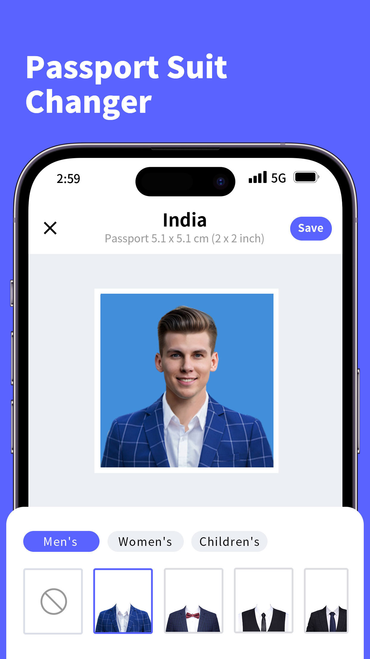 اسکرین شات 2 برنامه Vivid ID: Passport Photo Maker