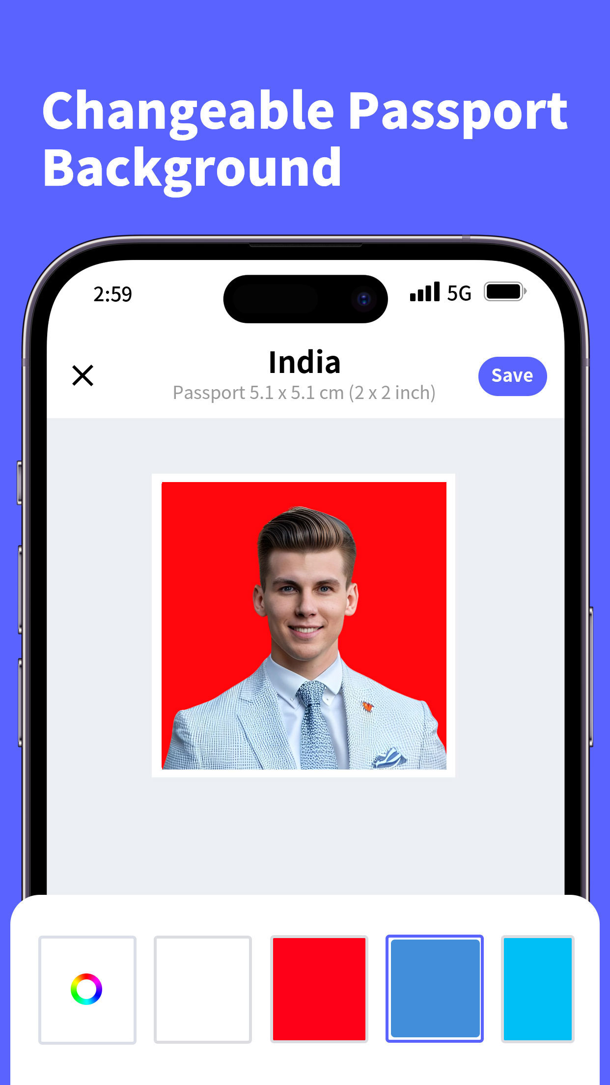 اسکرین شات 4 برنامه Vivid ID: Passport Photo Maker