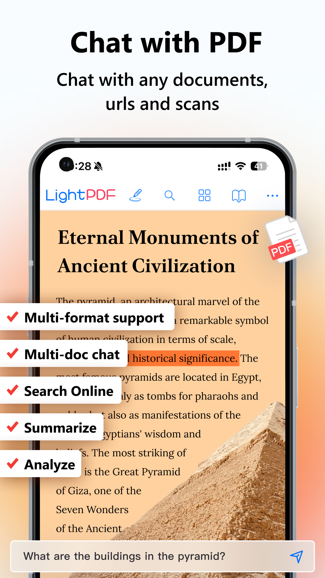 اسکرین شات 4 برنامه LightPDF: PDF AI&Convert&Scan