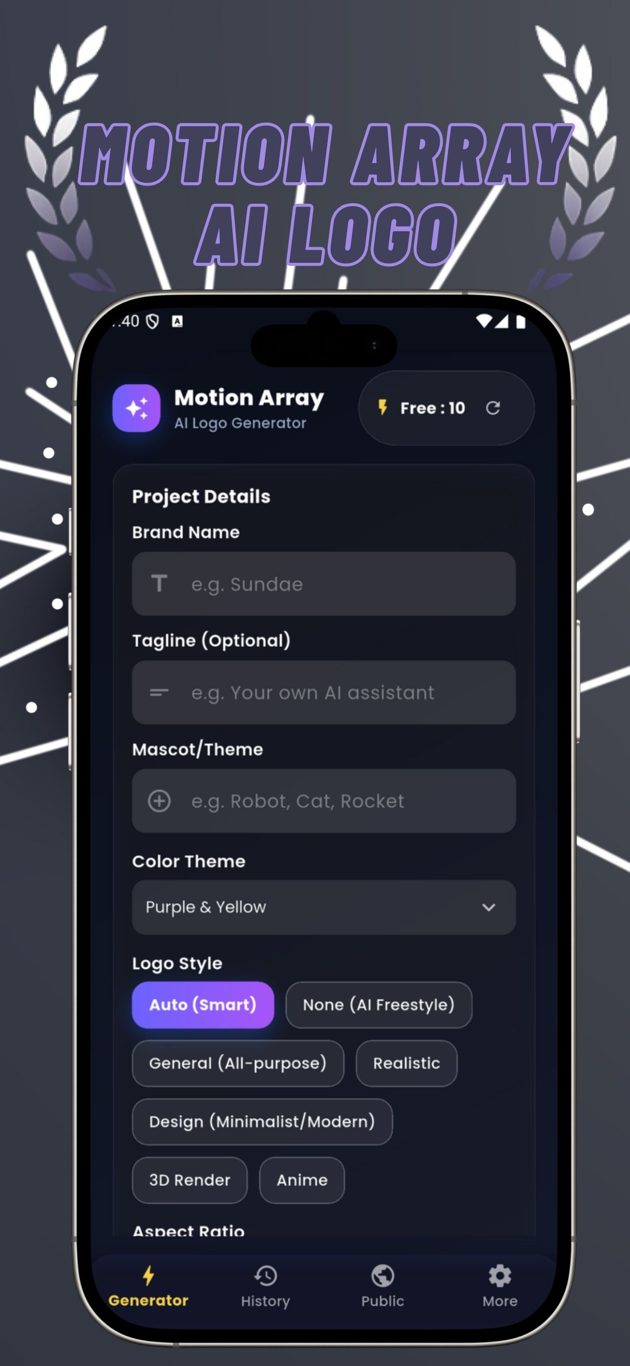 اسکرین شات 2 برنامه Motion Array – AI Logo Vector