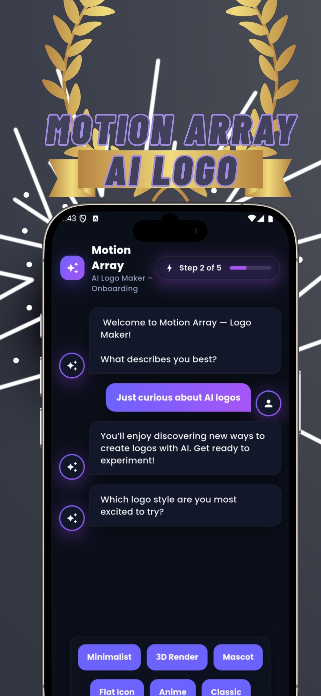 اسکرین شات 1 برنامه Motion Array – AI Logo Vector