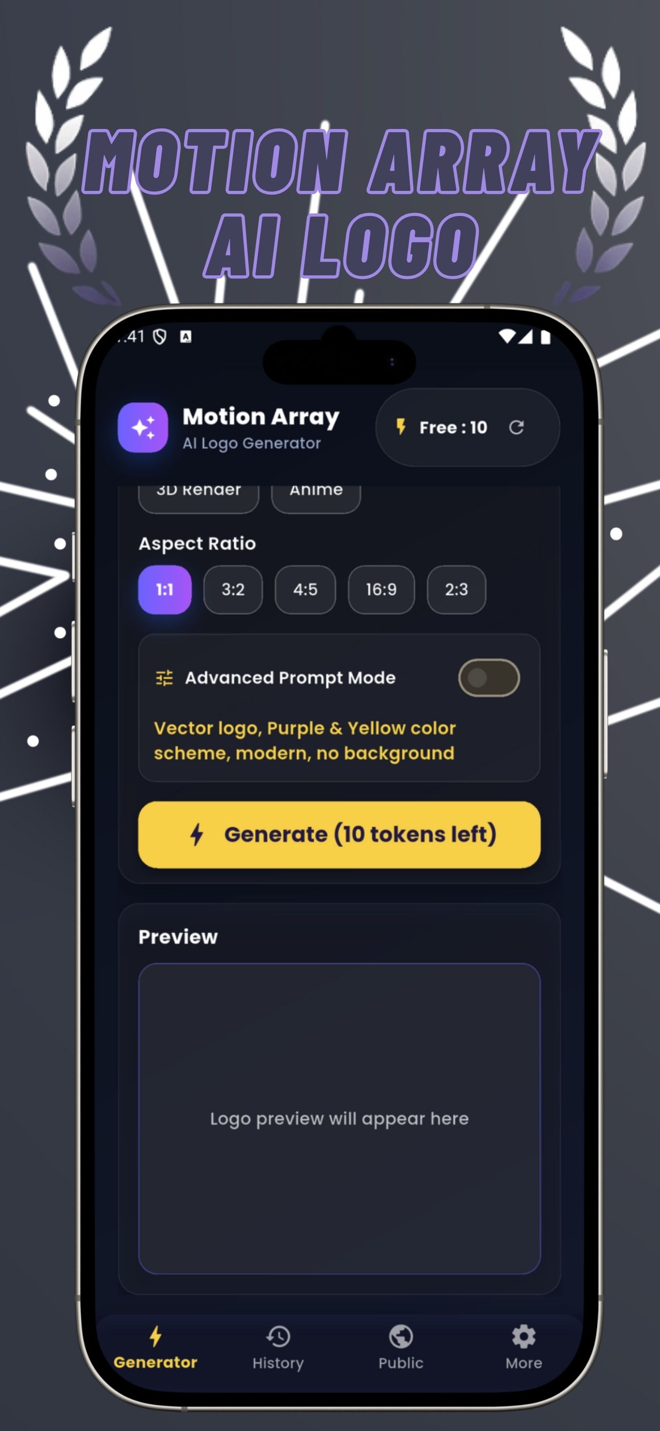 اسکرین شات 3 برنامه Motion Array – AI Logo Vector