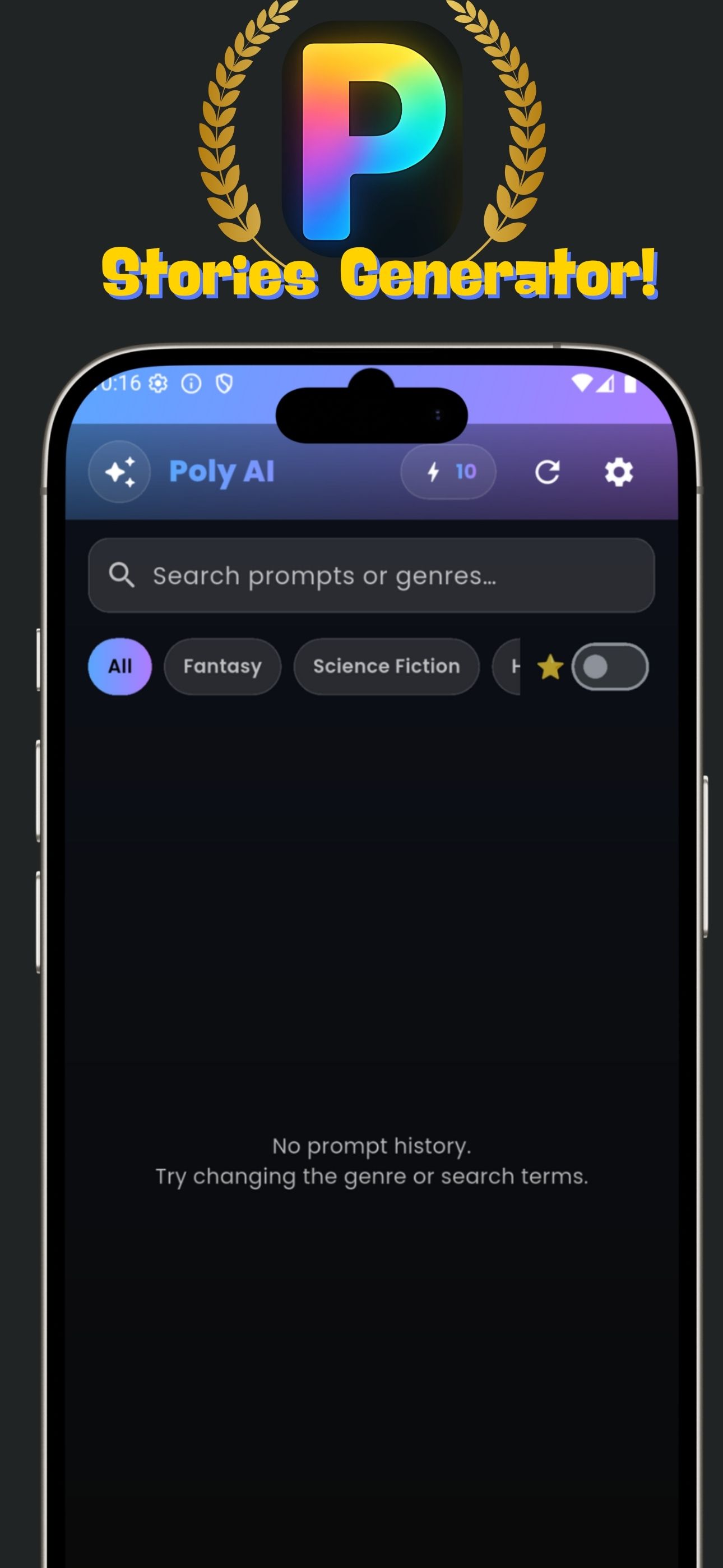 اسکرین شات 3 برنامه Poly AI – Stories Ai Generator