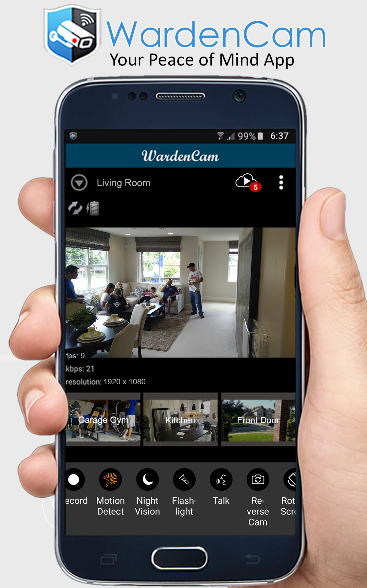 اسکرین شات 2 برنامه Home Security Camera WardenCam