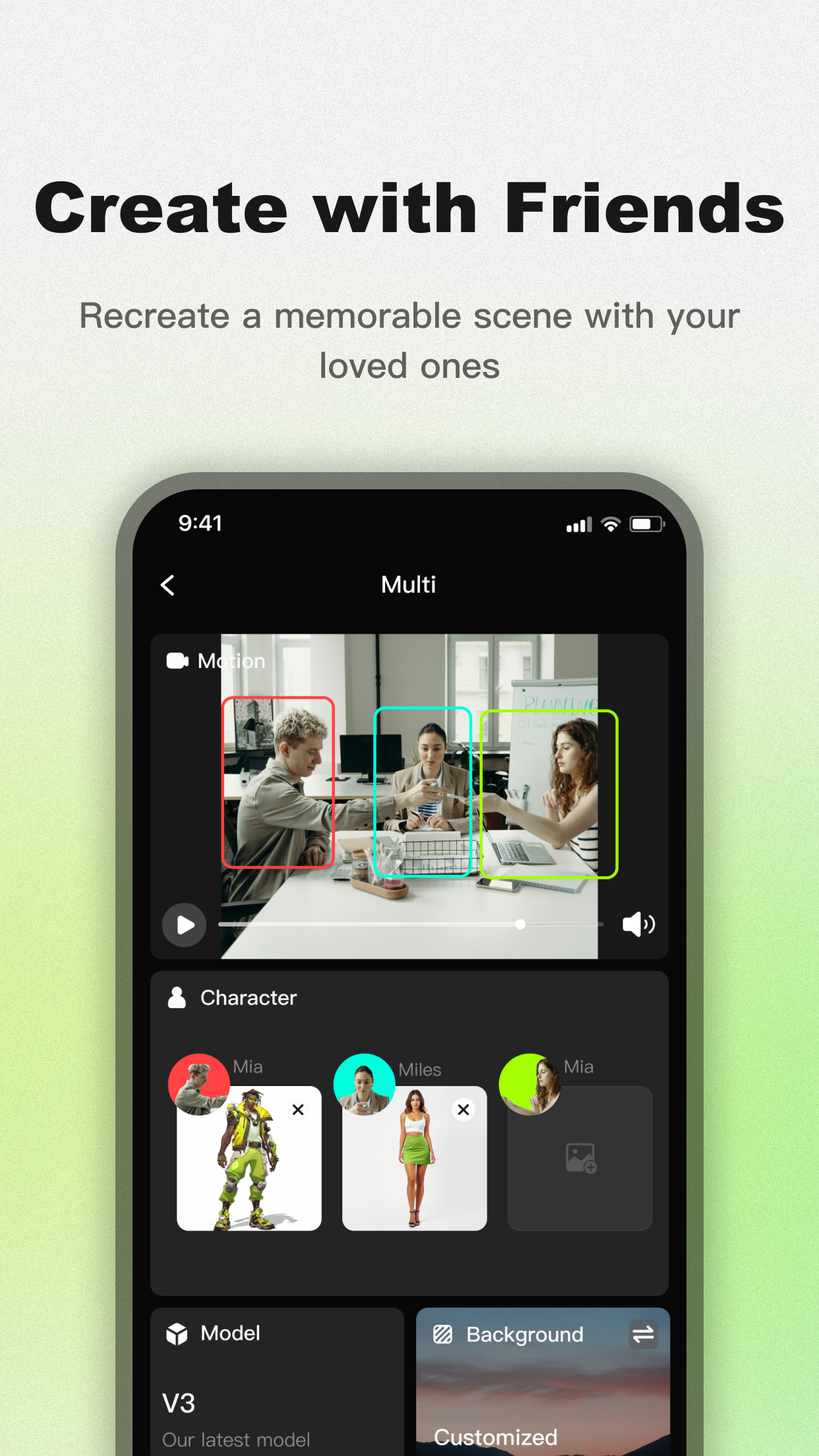 اسکرین شات 3 برنامه Viggle AI: Meme Maker