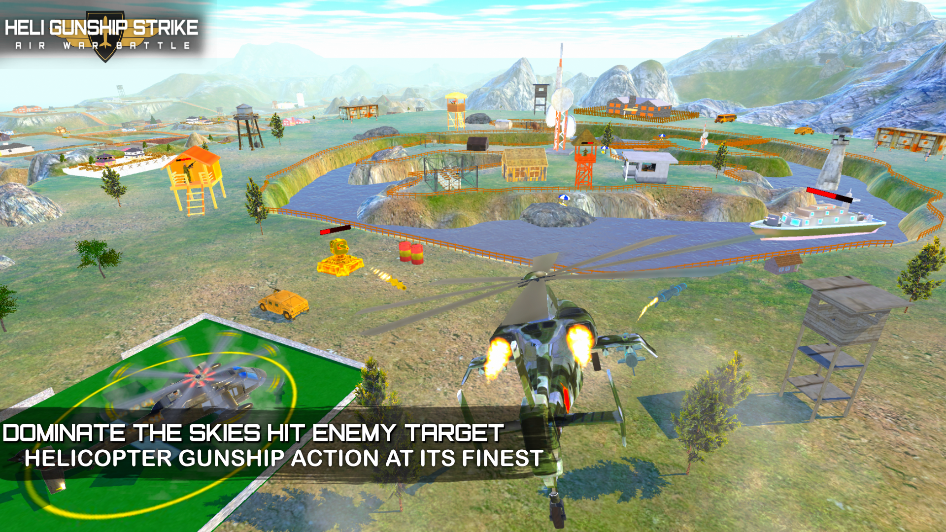 اسکرین شات 2 برنامه Helicopter Gunship Air Strike