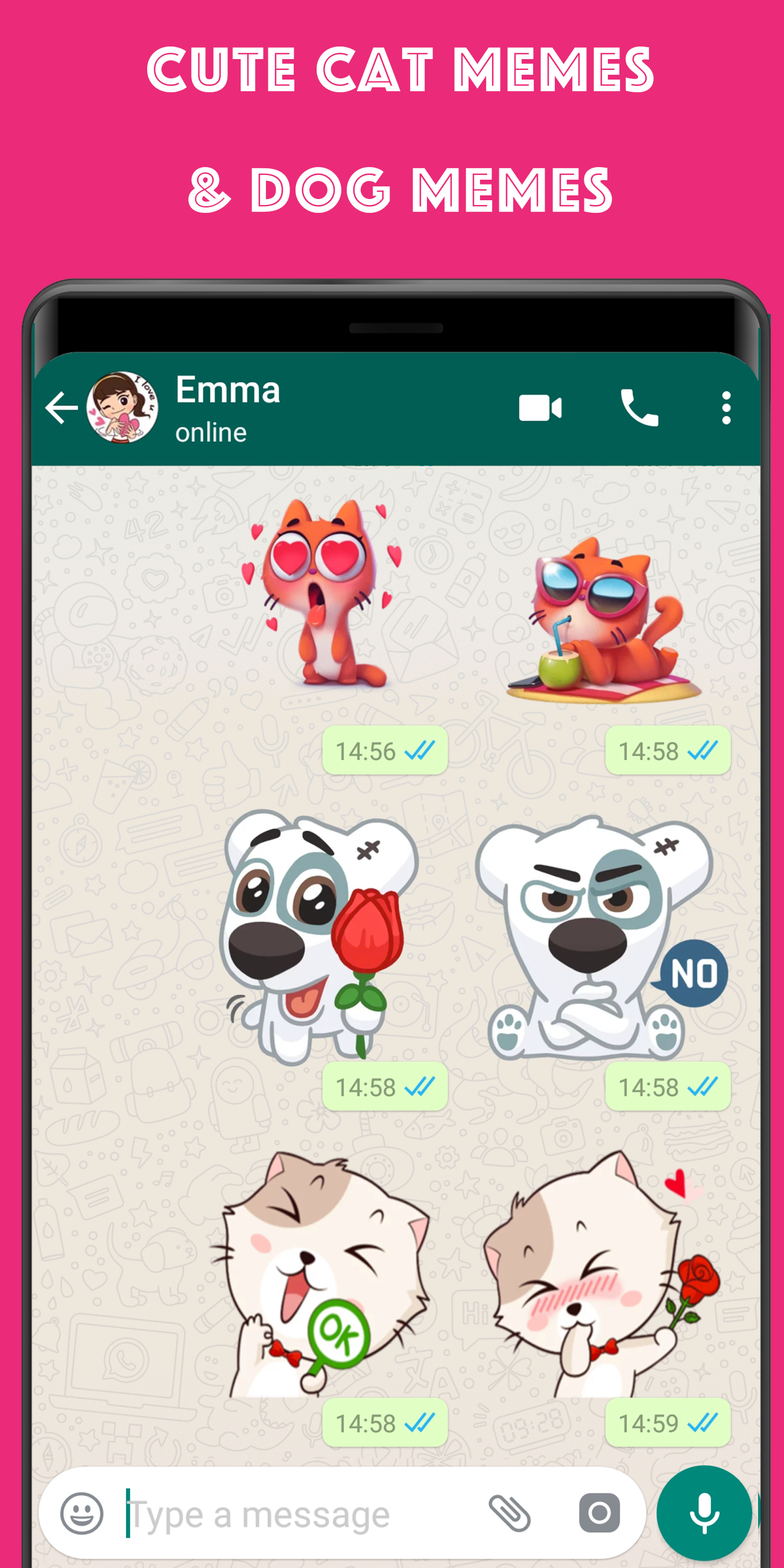 اسکرین شات 4 برنامه WASticker - Love emoji