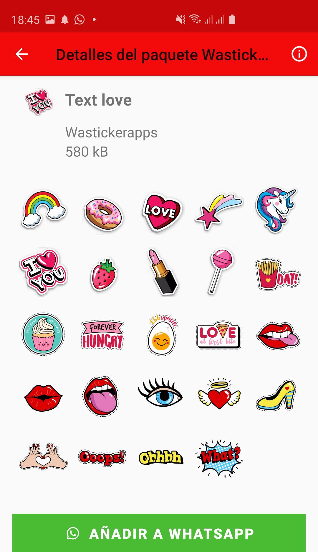 اسکرین شات 7 برنامه Wasticker love for Whatsapp