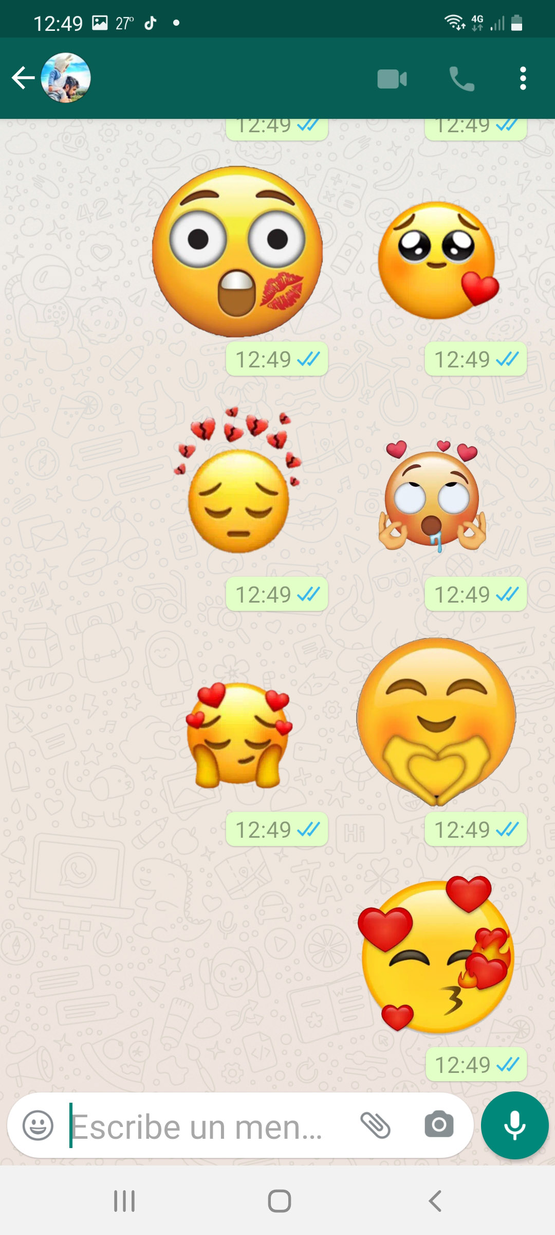 اسکرین شات 3 برنامه Wasticker love for Whatsapp