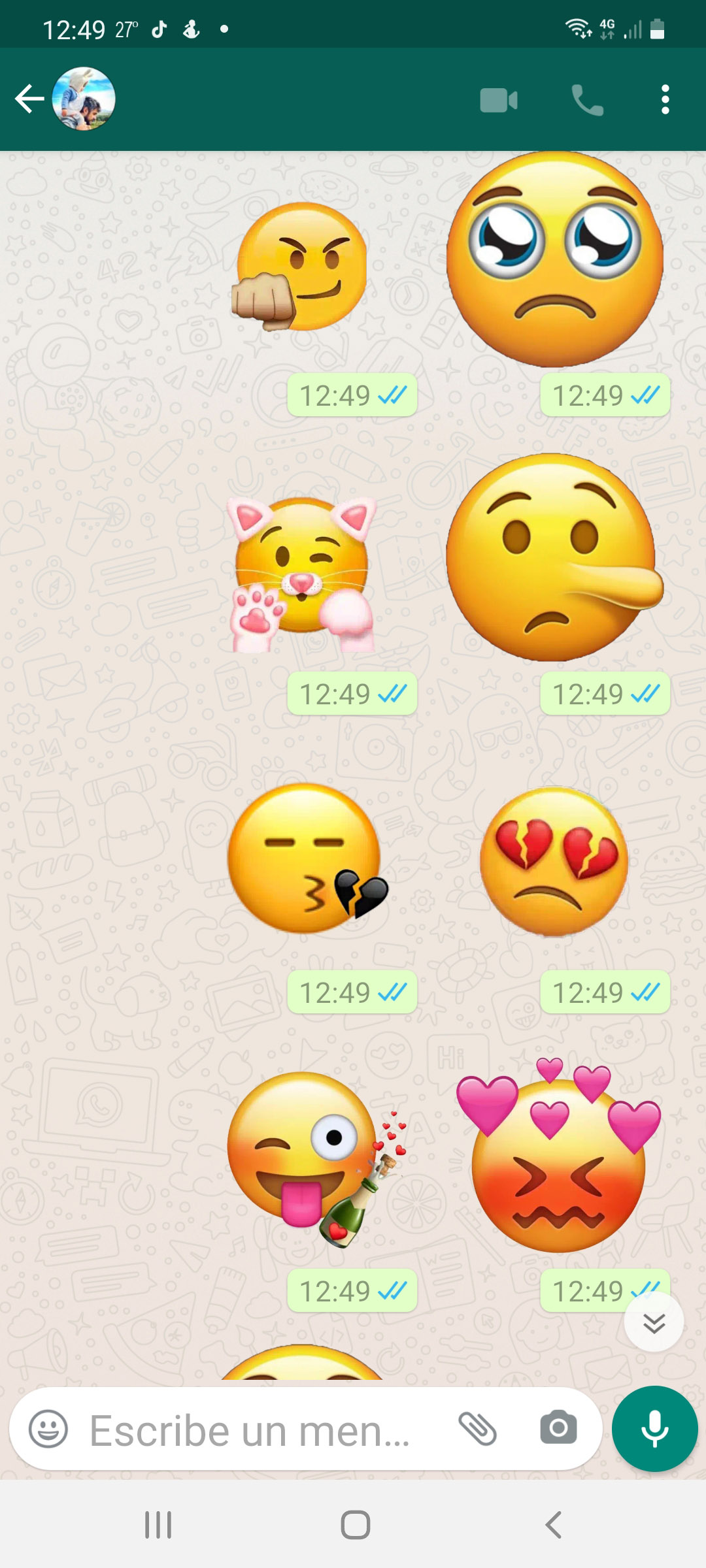 اسکرین شات 4 برنامه Wasticker love for Whatsapp