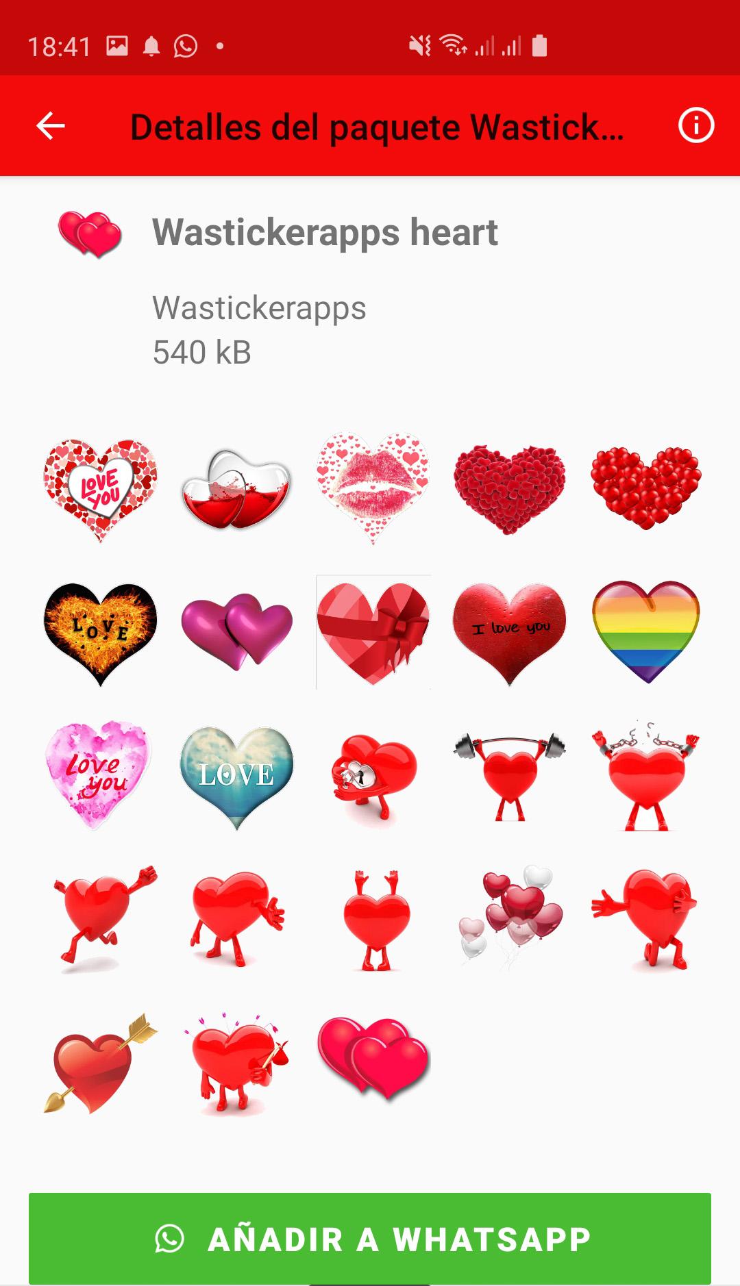 اسکرین شات 6 برنامه Wasticker love for Whatsapp