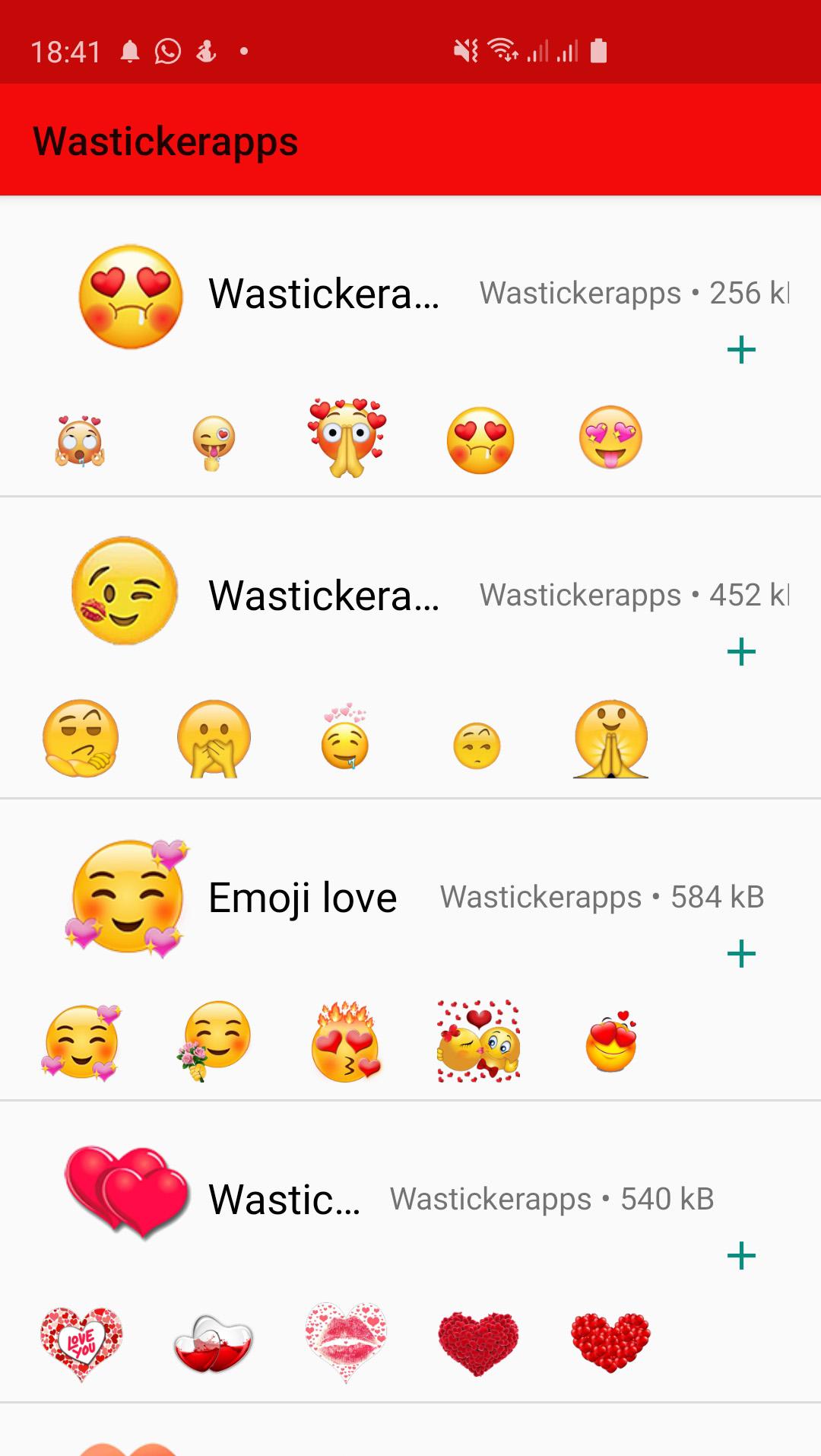 اسکرین شات 2 برنامه Wasticker love for Whatsapp