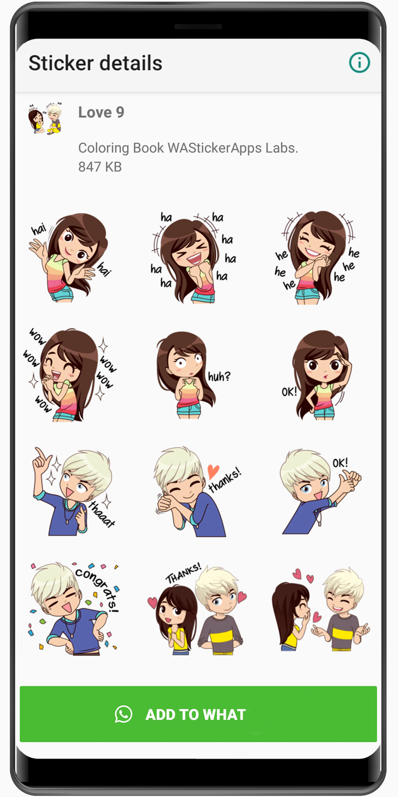 اسکرین شات 8 برنامه Cute Love Stickers 2020 ❤️ WAStickerApps Love