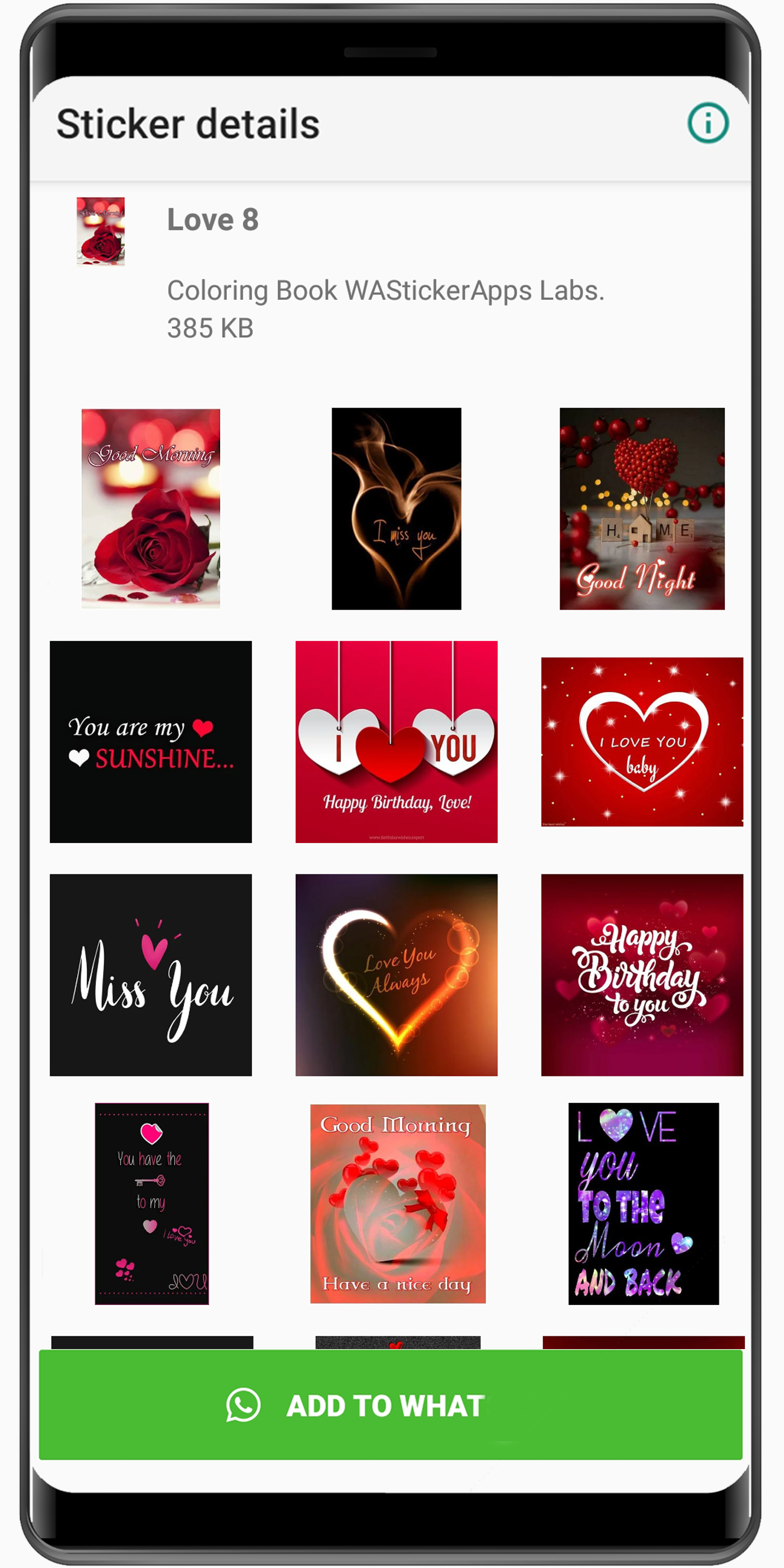 اسکرین شات 7 برنامه Cute Love Stickers 2020 ❤️ WAStickerApps Love