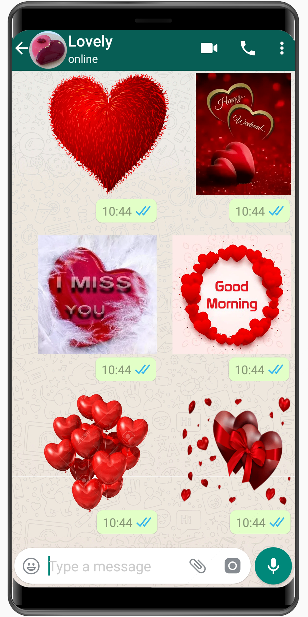 اسکرین شات 1 برنامه WASticker -Love Stickers Story