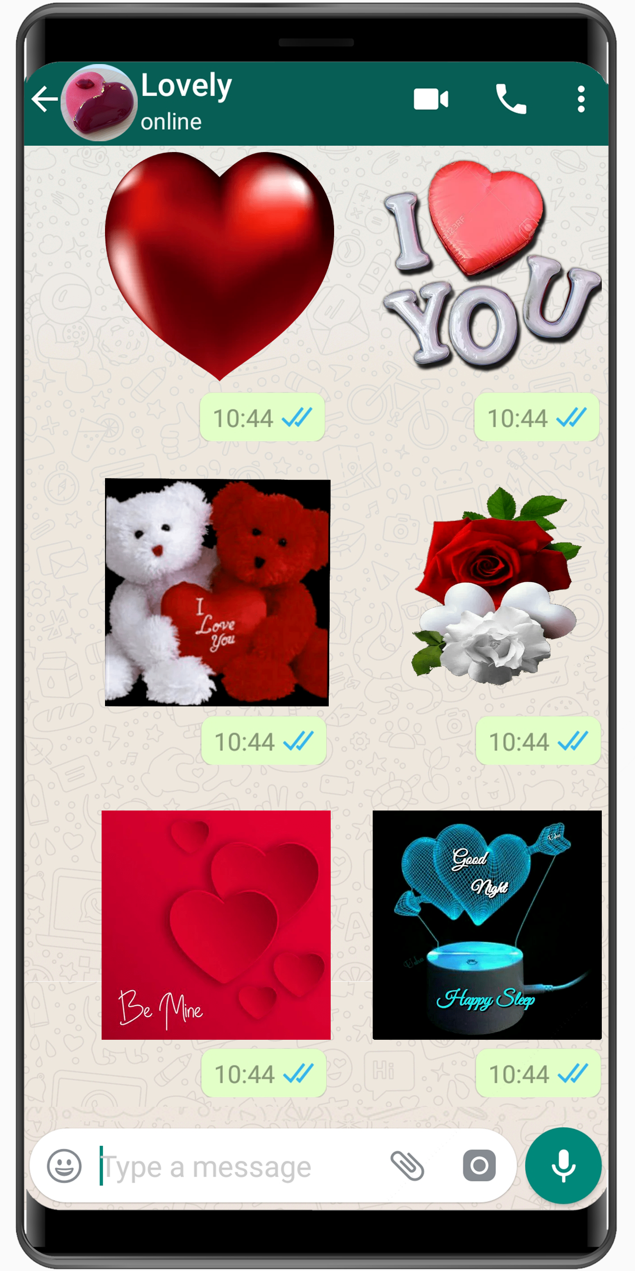اسکرین شات 2 برنامه WASticker -Love Stickers Story