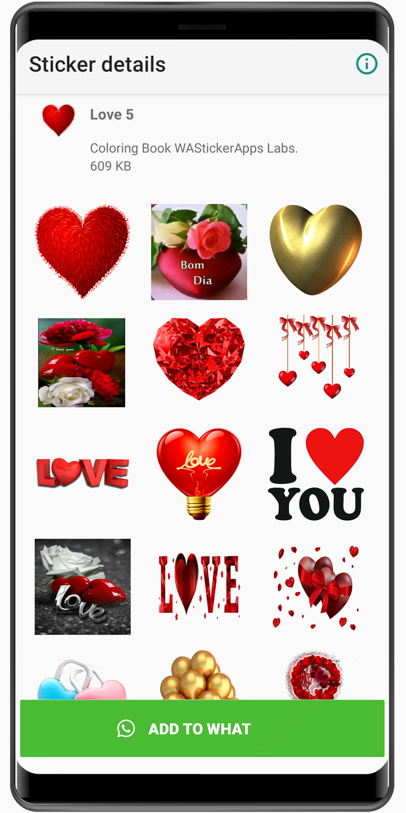 اسکرین شات 8 برنامه WASticker -Love Stickers Story