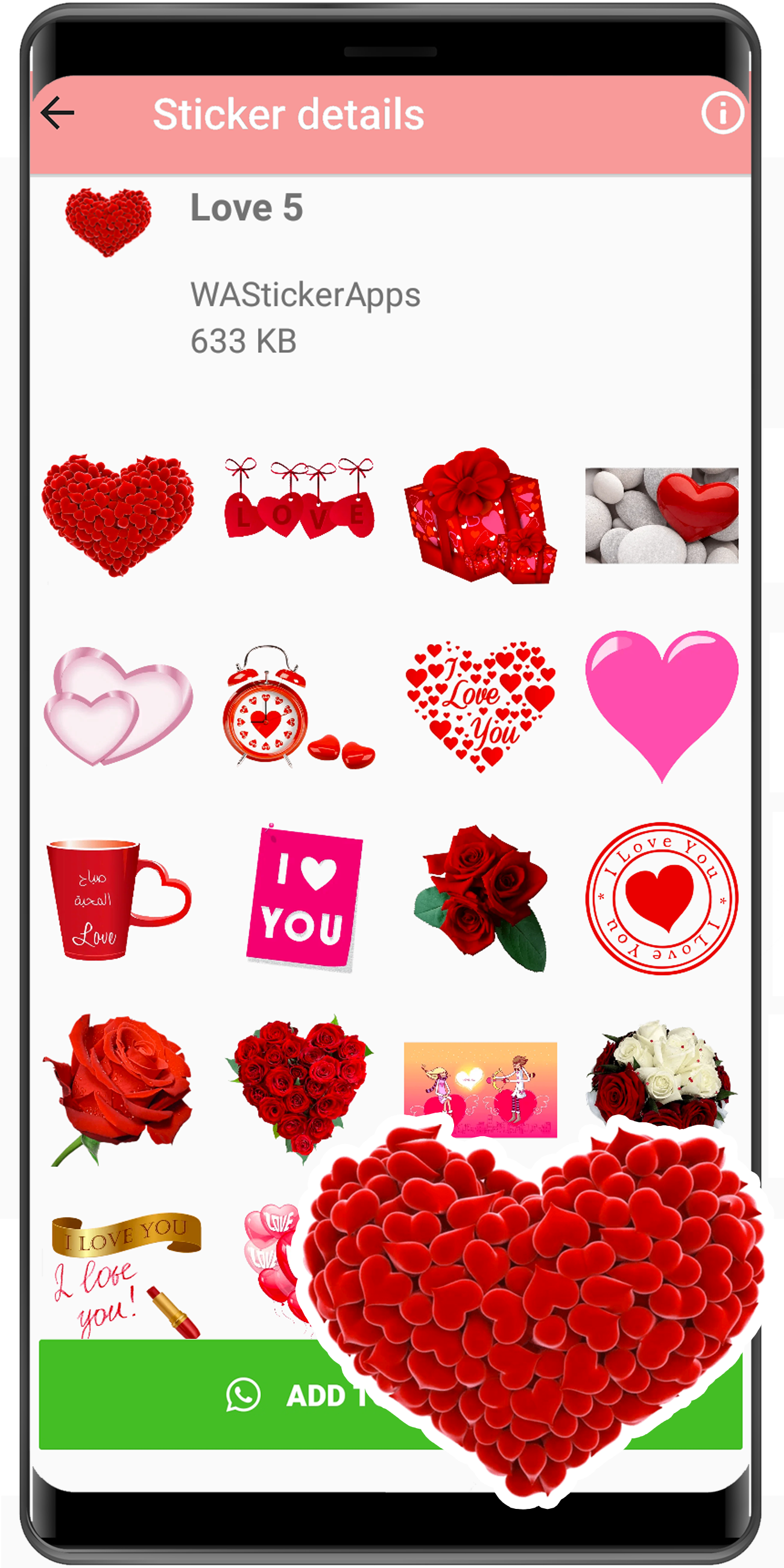 اسکرین شات 7 برنامه WASticker - amor stickers