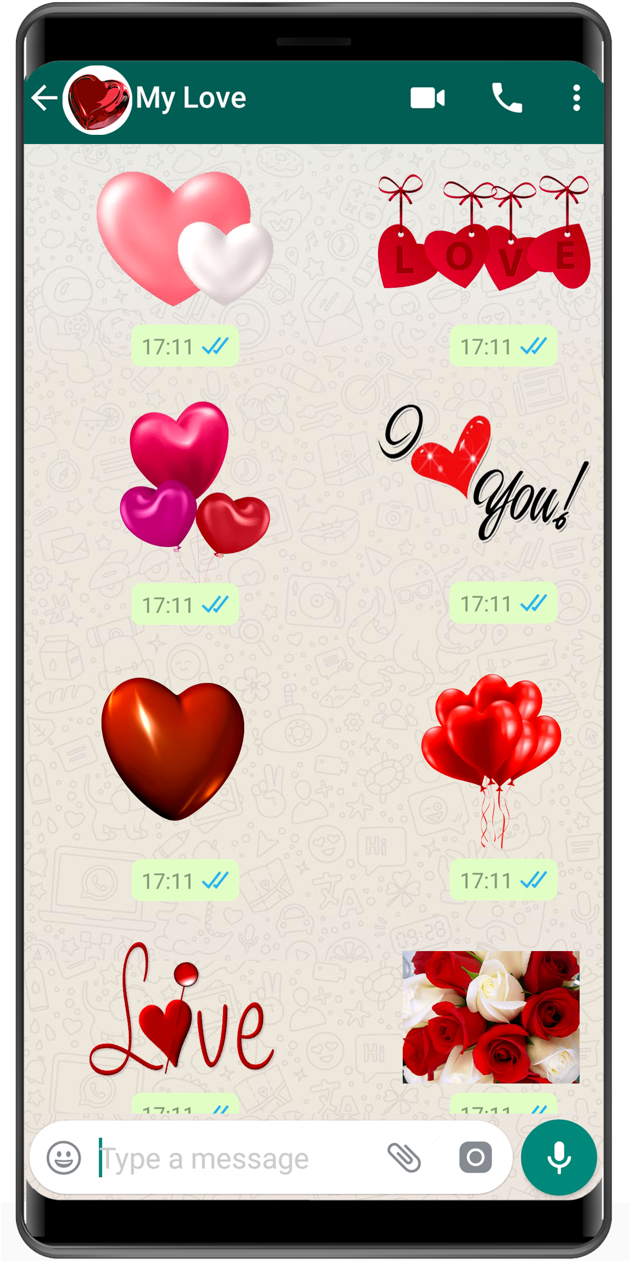 اسکرین شات 2 برنامه WASticker - Love couple